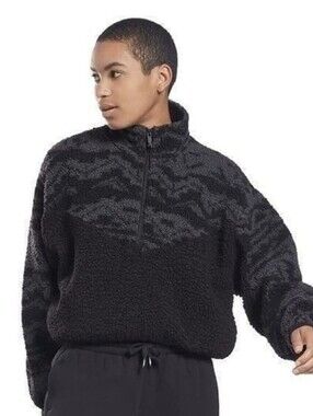 New Core 10 by Reebok Cozy Quarter Zip Oversized Sherpa Jacket